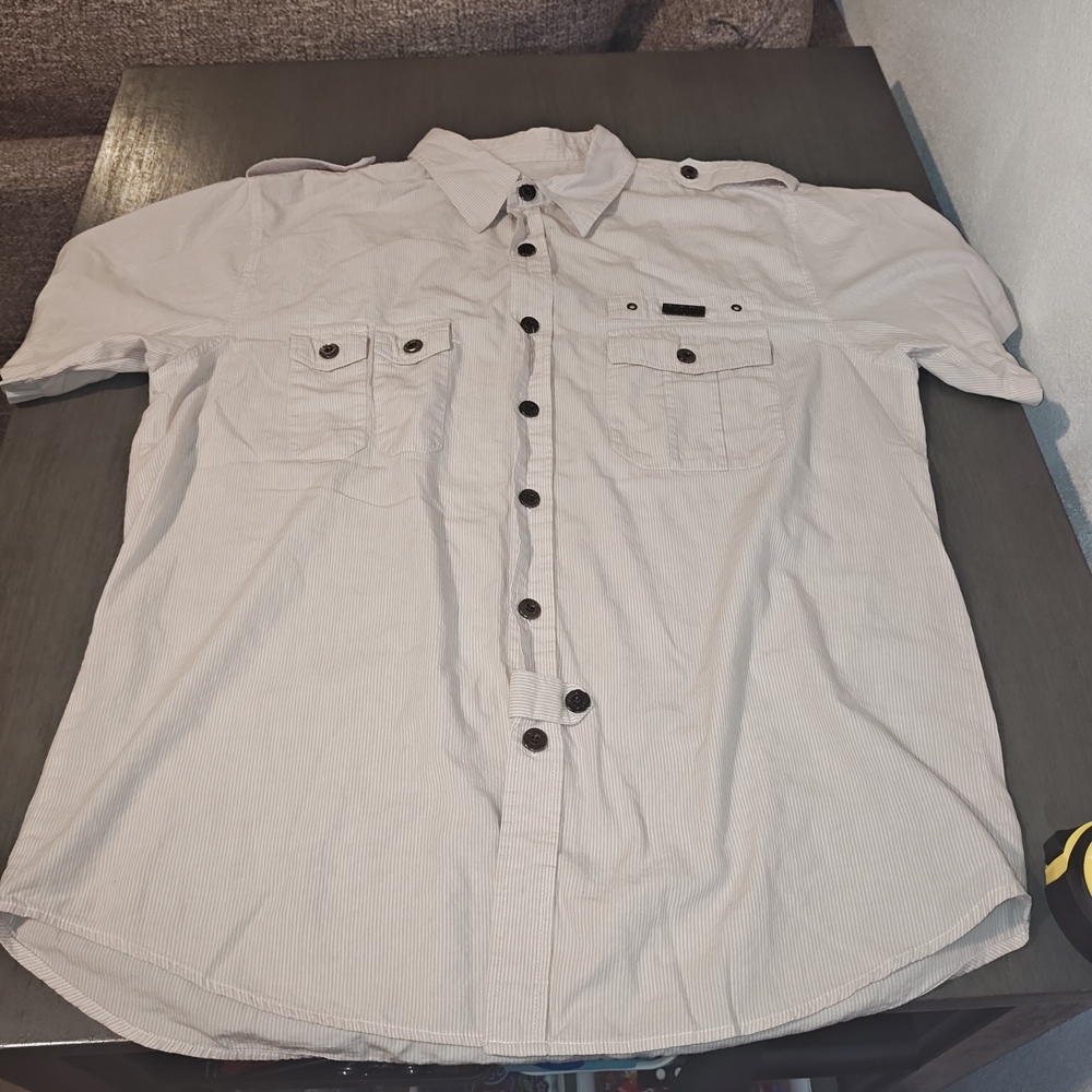 Counterattack Mens Short Sleeve Size XL , Grey White‎